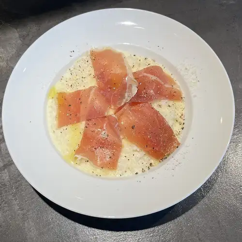 生ハムのチーズリゾット