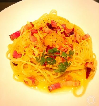 Carbonara with lots of eggs