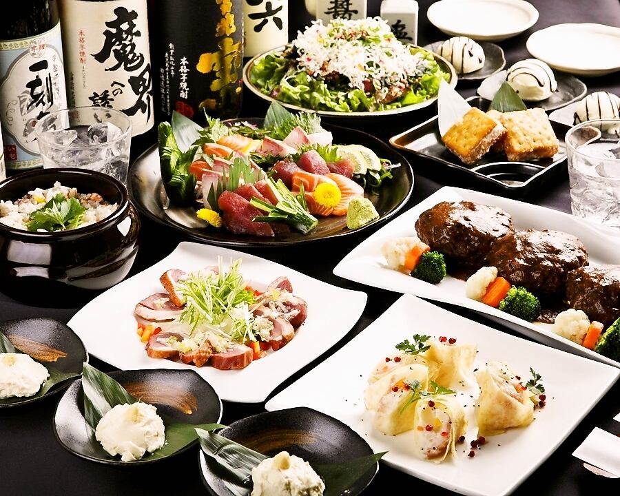 Nagomi party course 3000 yen.Perfect for welcome and farewell parties.