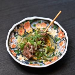 ネギだくゴマ油の砂肝/肩ロース　各