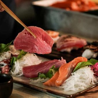 【海の幸コース】海のごちそう満喫！サーモンや牡蠣フライ等全7品+3時間飲み放題付き3500円