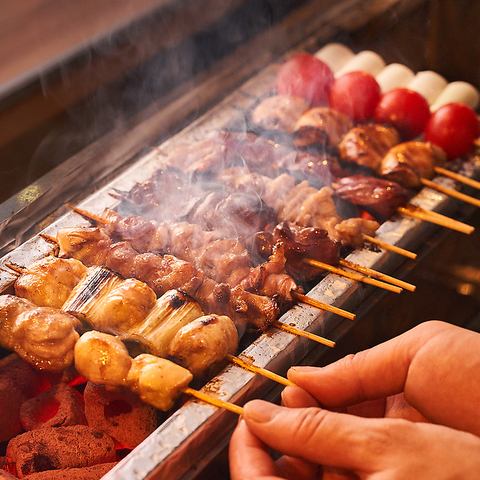 3,000 yen course with all-you-can-drink for 2 hours where you can enjoy assorted skewers!