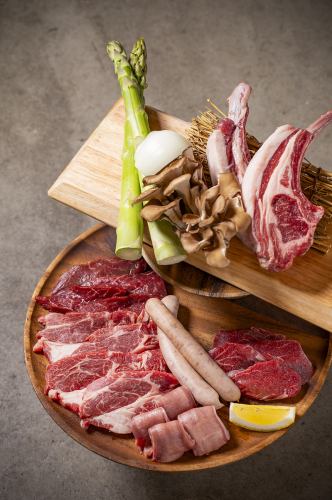 Serious lamb served at a yakiniku restaurant