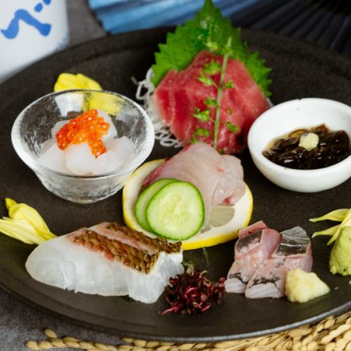 五種生魚片拼盤