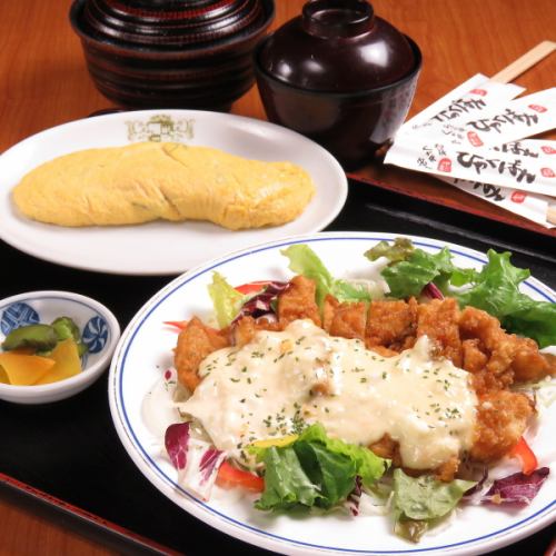 Chicken nanban set meal <with omelet>
