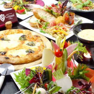 【Special course only for cooking】 Dinner in the retreat space in Ginza! All seven items such as pasta with four kinds of appetizers using seasonal ingredients