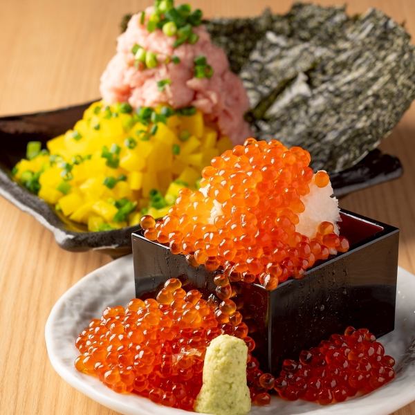 【席料・お通しなし】海鮮のお刺身、揚物類やお食事物も豊富！お酒を飲まない人でも満足頂ける自信あり