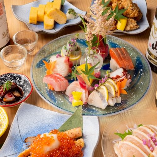 【札幌駅での宴会に】海鮮のアテや北海道名物が楽しめる飲み放題付きコースは120分3500円～