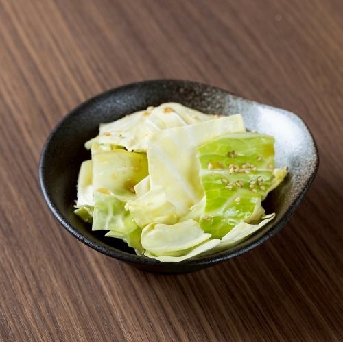 塩だれキャベツ/鶏皮ポン酢