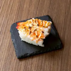 炙烤蝦仁蛋黃醬握壽司