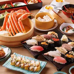 【錦夏コース】6,000円(税込6,600円)特大本ズワイ蟹２L＋鰻丼も選べる最贅沢コース！