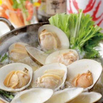 Choice of pot [clam] course with all-you-can-drink 4,500 yen