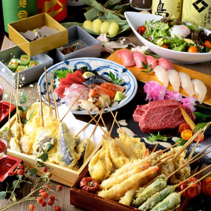 10月【使用優惠券立減500日元】天婦羅懷石料理(含無限暢飲)/6500日元⇒6000日元