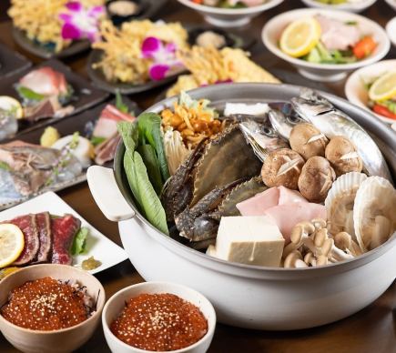 極豪遊!鍋付き地酒堪能プラン【7~8品】+地酒10種類以上+100種飲み放題2H7500円(税込)