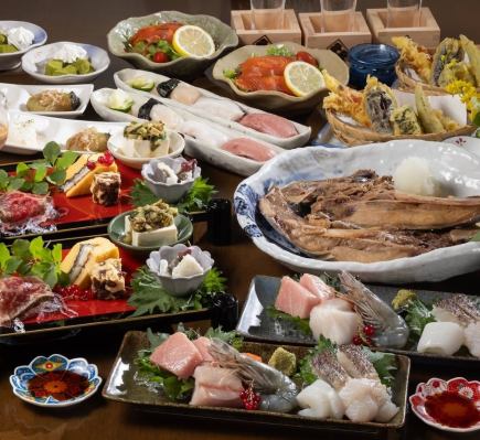 奢侈！火锅与地酒试饮套餐【7-8道菜品】+10种以上地酒+100种无限畅饮（2小时）7,500日元（含税）