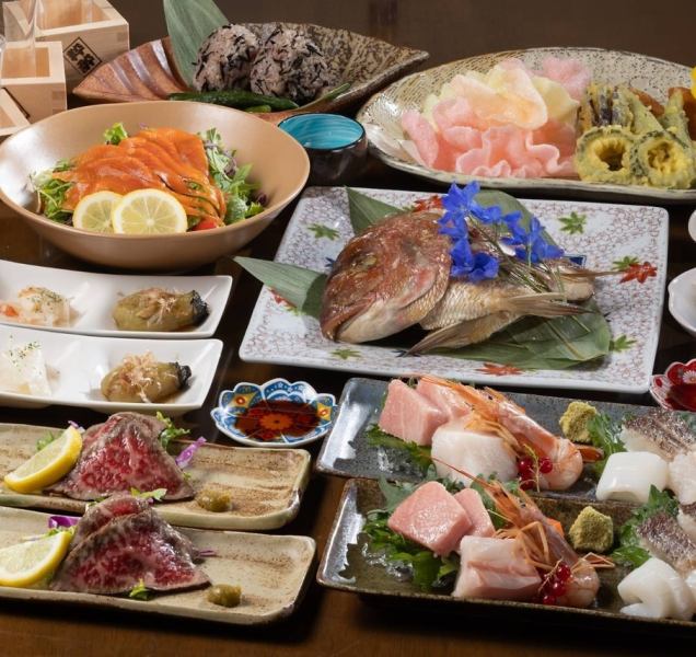 ～各種宴会ご用意～一番人気！！地酒堪能プラン【6～7品】＋地酒10種以上+100種類！飲放題２H 6500円(税込)