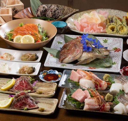 ～各種宴会ご用意～一番人気！！地酒堪能プラン【6～7品】＋地酒10種以上+100種類！飲放題２H 6500円(税込)