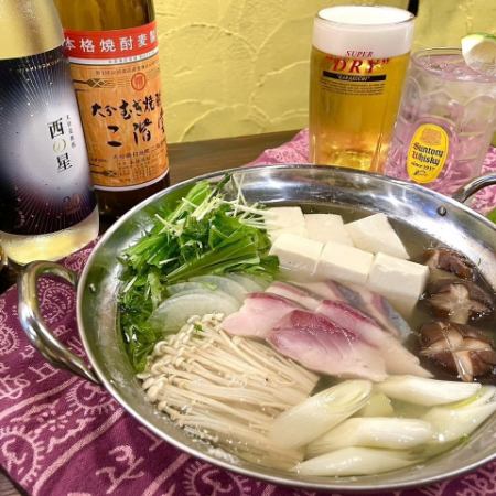 【月～木 平日限定】贅沢かぼすぶりのしゃぶしゃぶコース120分飲み放題付き4000円(税込)