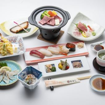 【特撰寿司会席】　料理のみ9品　6500円