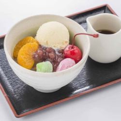 Cream Shiratama Anmitsu / Shaved Ice Uji Milk Kintoki
