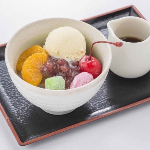 Cream Shiratama Anmitsu / Shaved Ice Uji Milk Kintoki