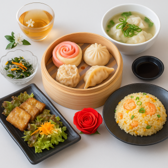 ◆美養ヤムチャコース◆選べるお茶付き お1人様2,700円！！身体に優しいお料理のコース◎