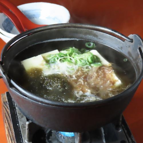 鶏がらの湯豆腐