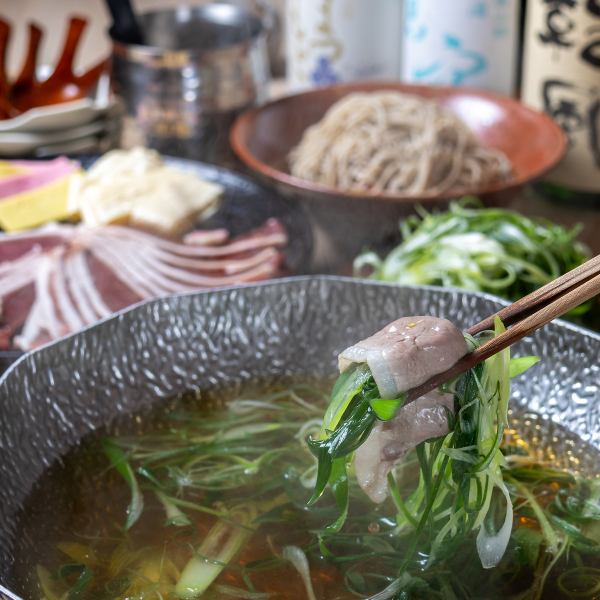 【京鴨ロースと九条ネギのしゃぶしゃぶ】ヘルシーで栄養たっぷりな鴨肉＊京都産合鴨を使用！