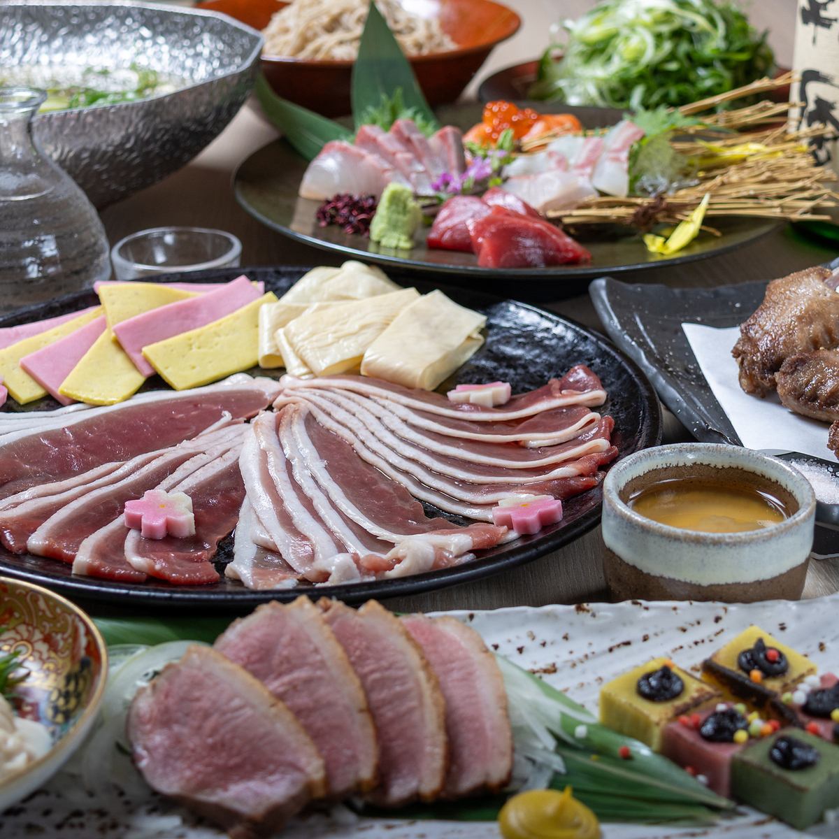 【京都駅から徒歩5分】原子焼×鴨しゃぶ×日本酒×旬の食材