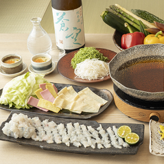 【120分飲み放題付】お造り盛合わせから京野菜・魚介の味覚を贅沢な『夏季限定鱧しゃぶコース』