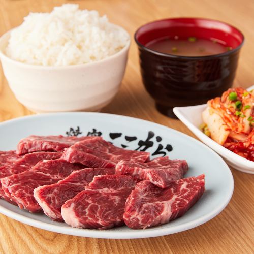 Yakiniku skirt steak set meal (100g)