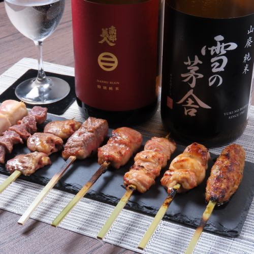 焼き鳥が入ったコースあり