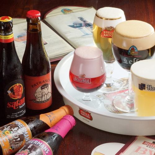 お昼からベルギービールで乾杯！