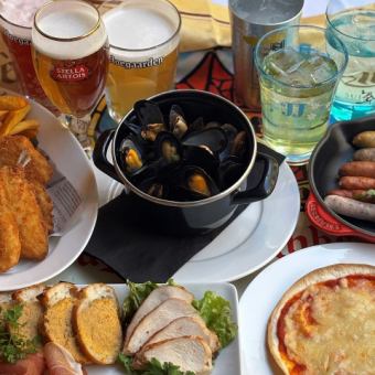 必見!【ベルギー樽生ビール3種含む全42種】1.5時間飲み放題《スタンダートプラン》5,500円