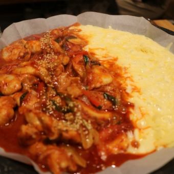 チーズダッカルビ＆サムギョプサルコース【飲み放題Aプラン　税込み6050円】