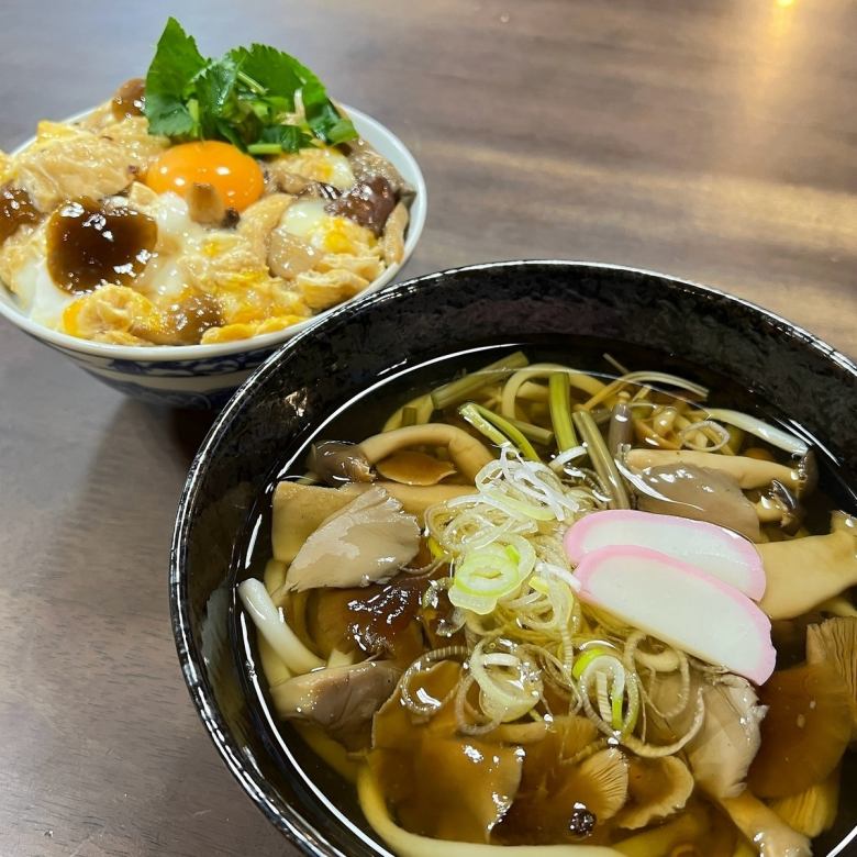 野生のきのこ丼 小鉢・汁椀付き