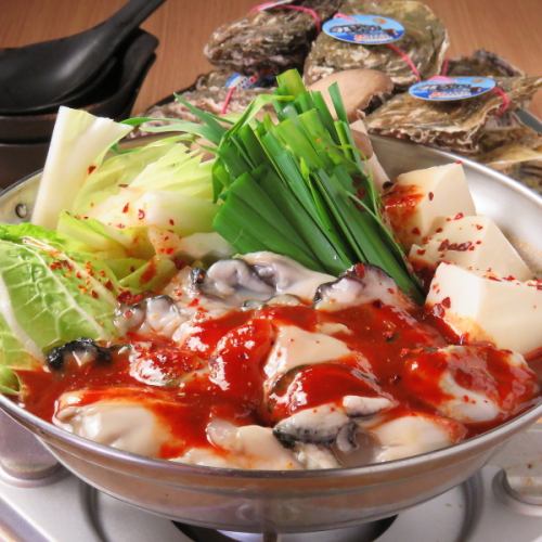 牡蠣と豆腐のチゲ鍋