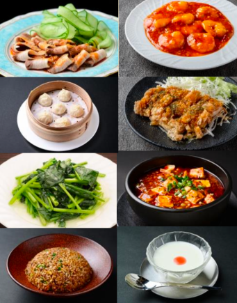 Enjoy popular dishes made by our master chefs! 5,000 yen course <120 minutes all-you-can-drink included>