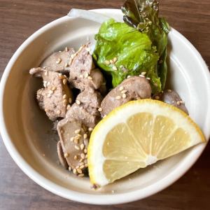 鶏肝のさっぱりレモン