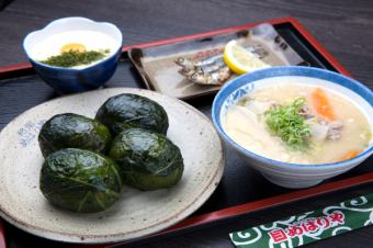 めはり定食　豚汁付き