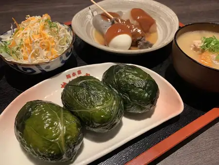 おでん定食 豚汁付