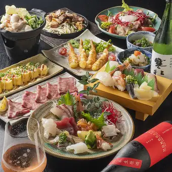 【含2小时畅饮】博多地鸡火锅套餐 4700日元（含税）共8道菜 “享受套餐”