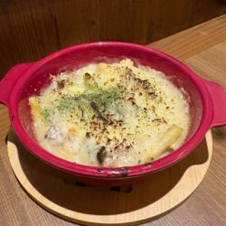 鶏とキノコのグラタン