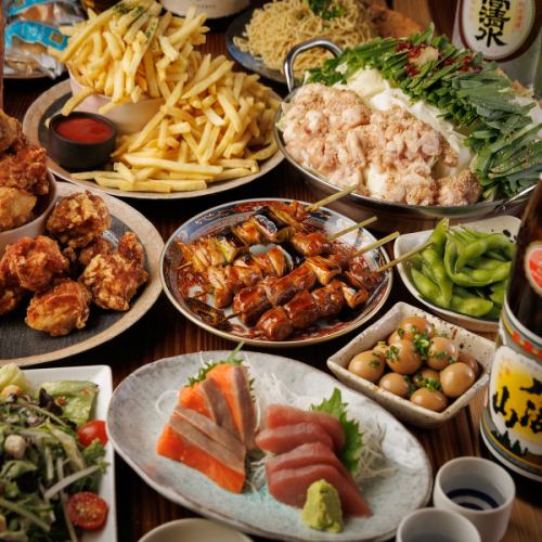 【3H飲放題付】イチ押しコース◆チキン南蛮,鉄鍋餃子,鶏皮串,牛タン塩焼き,明太もつ鍋《全12品》