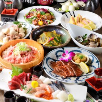 May to July: 120 minutes of all-you-can-drink, tempura platter, etc. [Japanese Black Beef Course] 6,000 yen {9 dishes total}