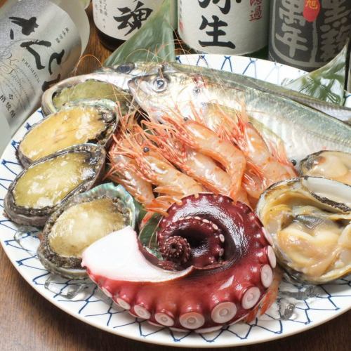 Hospitality with fresh seafood ♪
