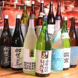 Carefully selected local sake with rich flavor that we are particular about