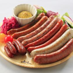 Rikyu beef tongue sausage platter of 3 kinds