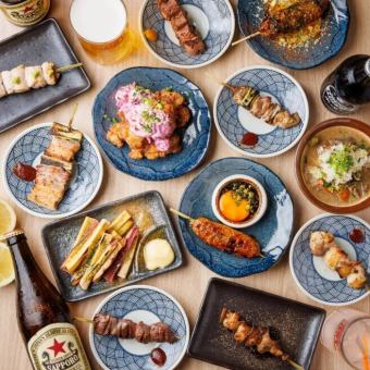 【2時間生ビール飲み放題付】腹黒コース★厳選した鳥料理をご堪能！《全7品》3999円→2999円《月～木・日曜祝日限定》