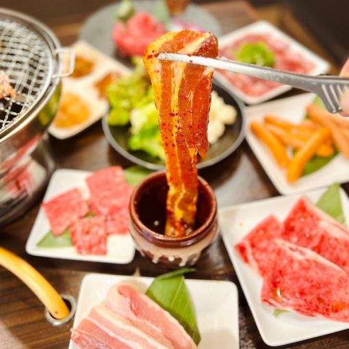 [Standard Course] 85 types of meat ◆ 90 minutes \ 3,500 ◆ Includes all-you-can-drink soft drinks!